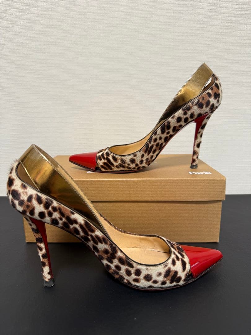 クリスチャンルブタン　レオパード　ハイヒール　36.5