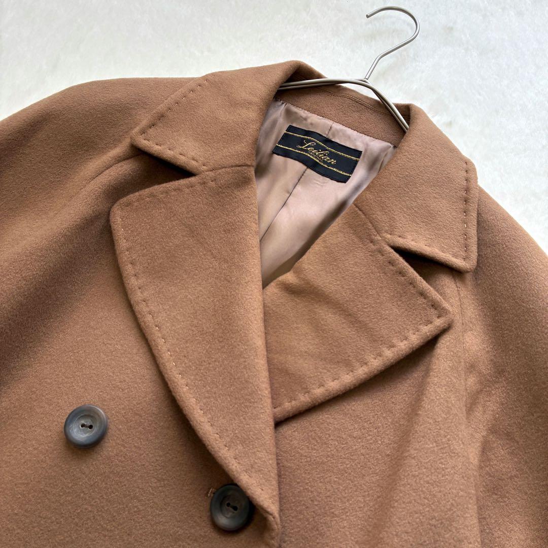 新品未使用 Leilian カシミヤ100% ロングコート キャメルカラー L