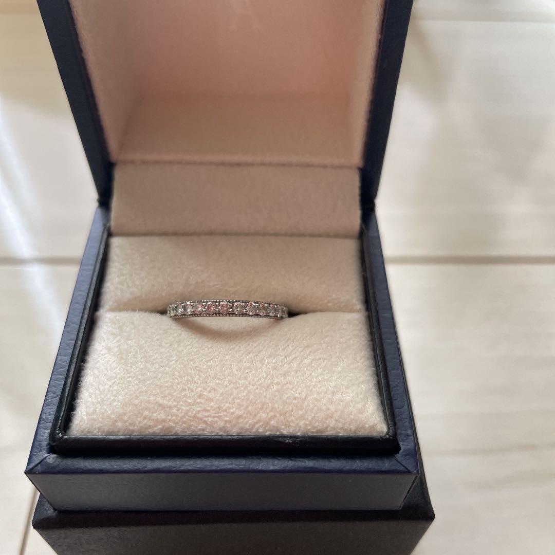 美品★ ヴァンドーム青山 リング 指輪 ハーフエタニティ 7号 プラチナ ダイヤ