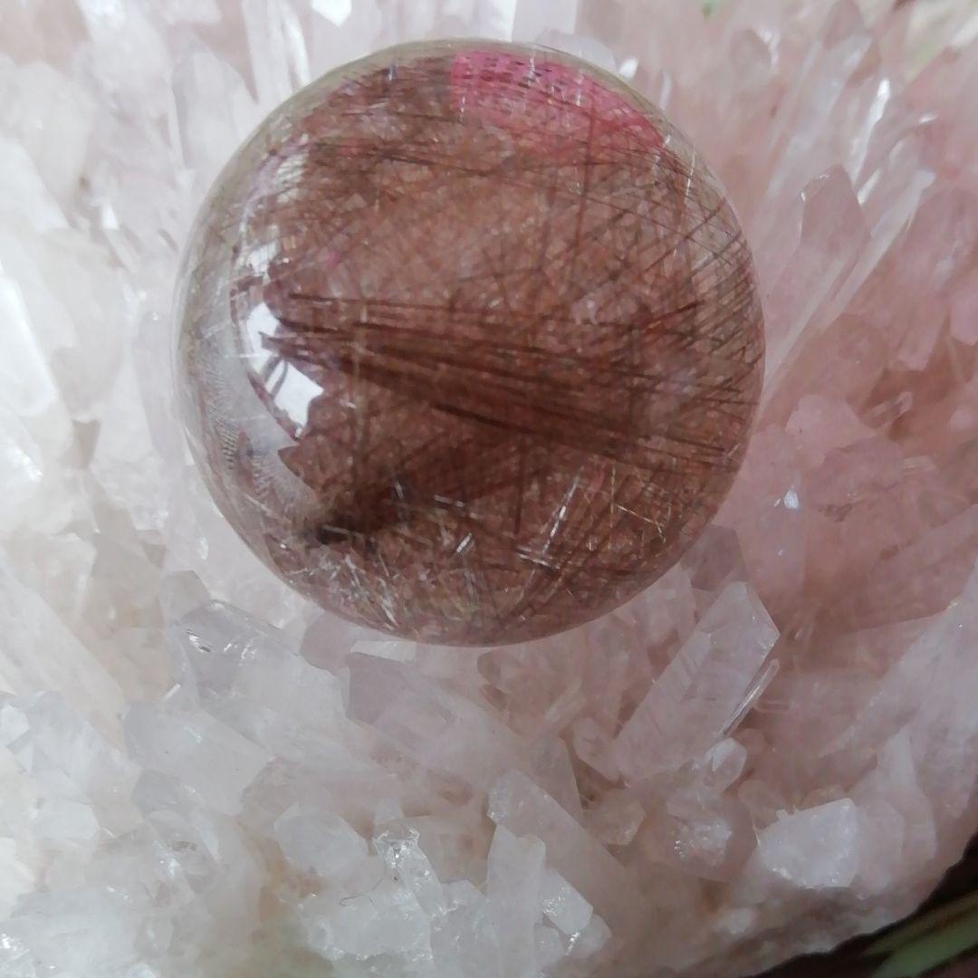 天然石ルチルクォーツ　スフィア