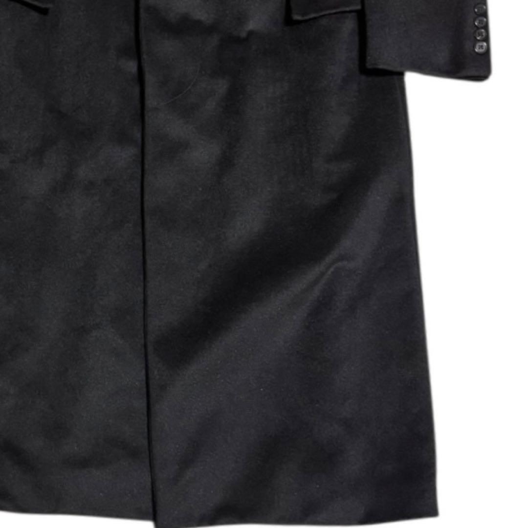 美品 ポロバイラルフローレン 90s 比翼 ウール チェスターコート ブラック