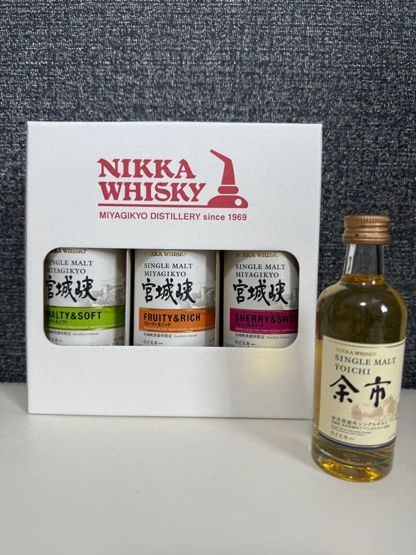ニッカウイスキーシングルモルトギフトセット　シングルモルト余市50mlを付けて