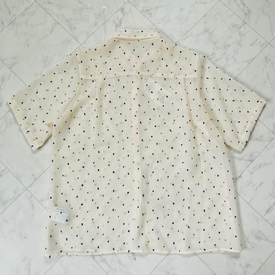 完売品✨BEAUTY&YOUTH ジャガードシフォンショートスリーブシャツ