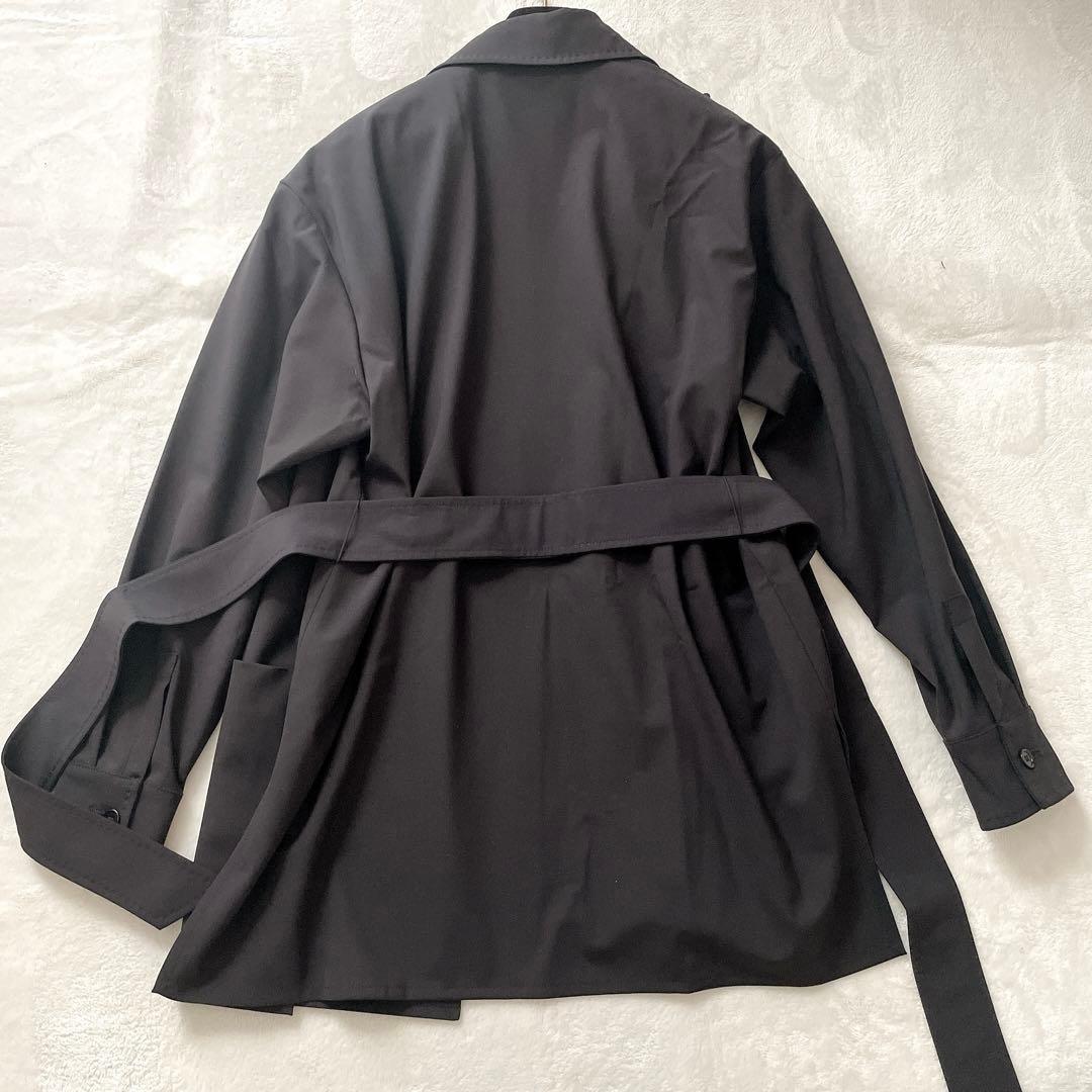 極美品⭐︎Max Mara ブラック ベルテッド 女優襟 ガウンコート 38