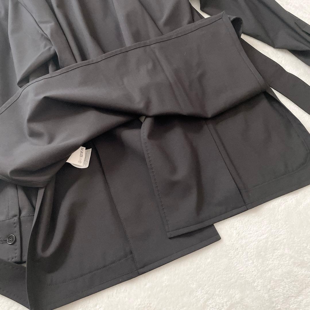 極美品⭐︎Max Mara ブラック ベルテッド 女優襟 ガウンコート 38