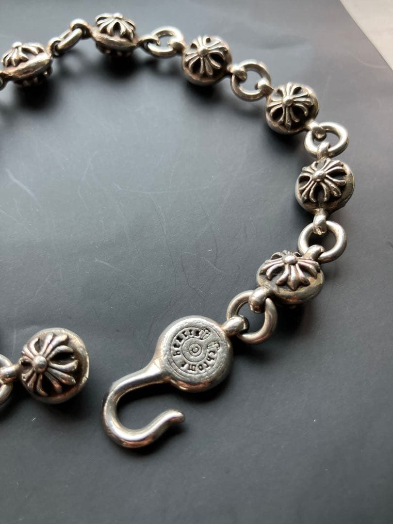 CHROME HEARTS #2 クロスボール ブレスレット　10LINK