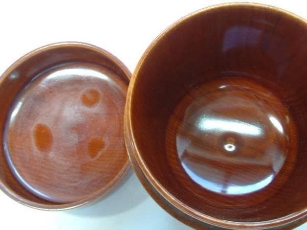 棗■天然木製　漆塗りなつめ 茶入れ 木目調 お茶道具 茶器 桐箱入り■