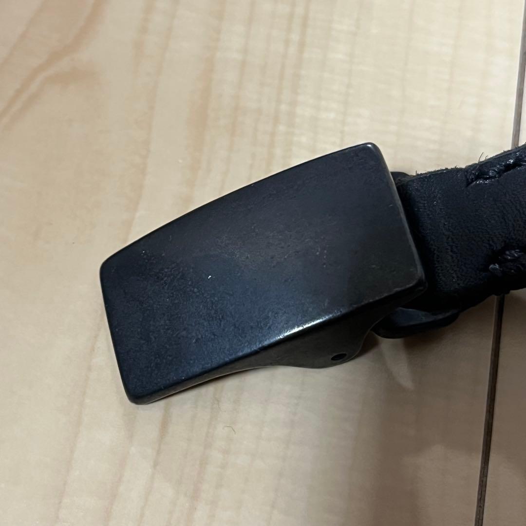 ヨウジヤマモトプールオム　24SS ロングレザーベルト　ブラック