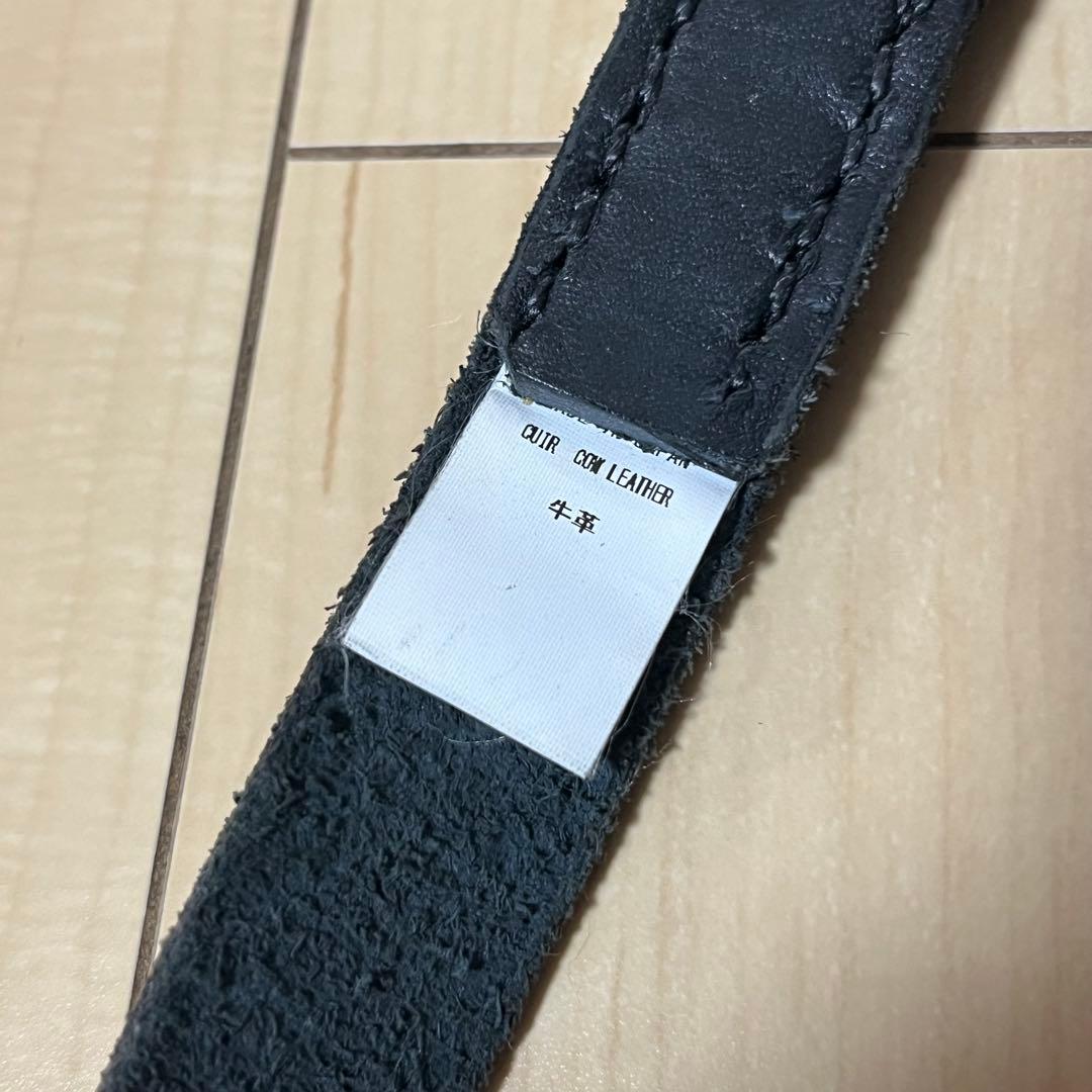 ヨウジヤマモトプールオム　24SS ロングレザーベルト　ブラック