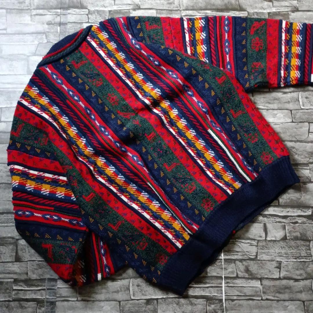 オシャレなユーロ輸入古着☆POHLAND exklusiv 総柄カーディガン