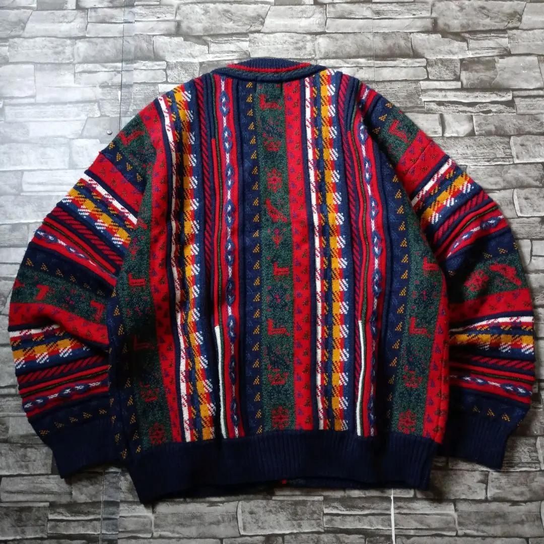 オシャレなユーロ輸入古着☆POHLAND exklusiv 総柄カーディガン