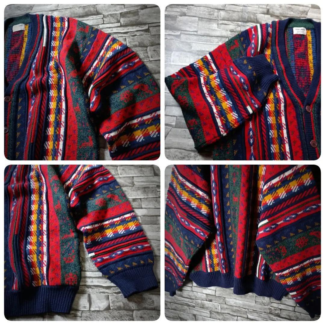 オシャレなユーロ輸入古着☆POHLAND exklusiv 総柄カーディガン