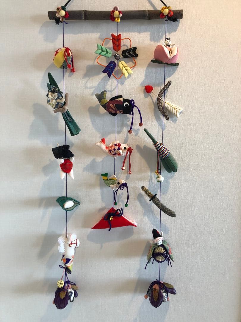 端午の節句の壁掛け①　吊るし飾り　吊るし雛