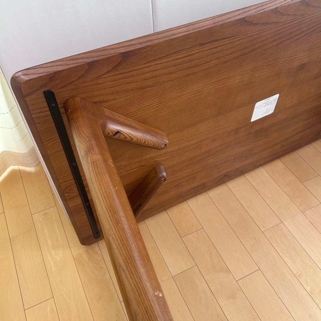 タンスのゲン　アッシュ無垢材　ダイニングテーブル　幅1500 天然木　希少