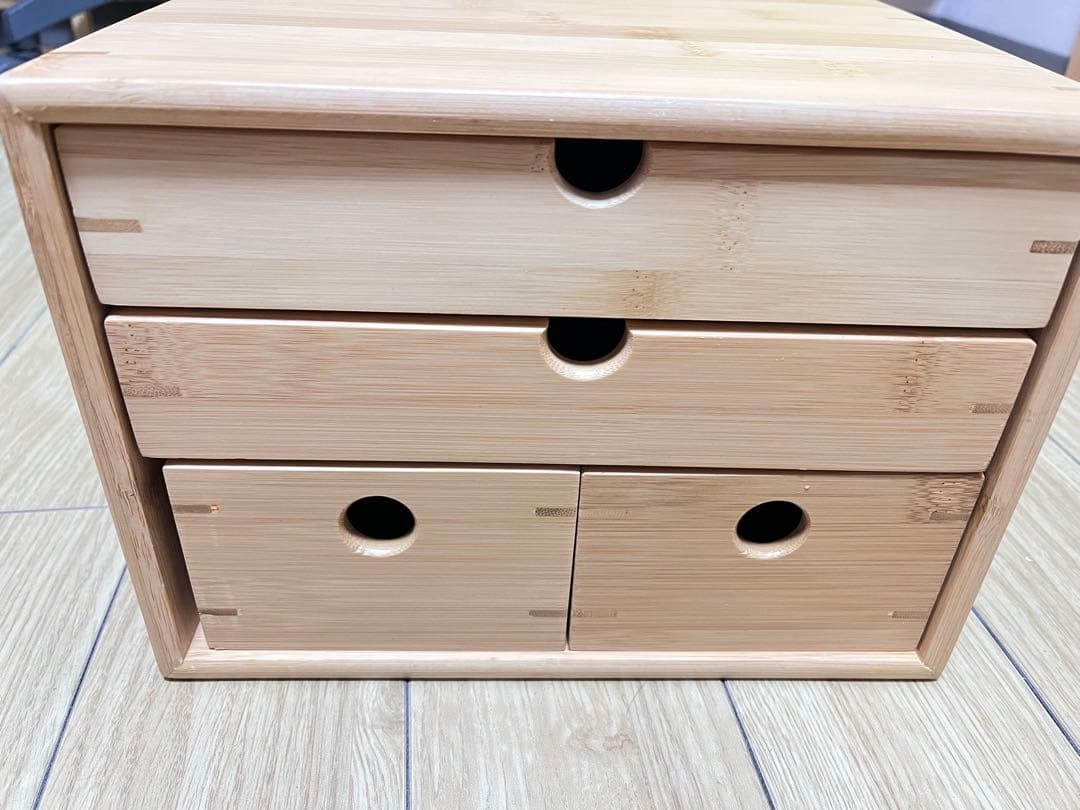 【最終値下げ】竹製4引き出し小物収納