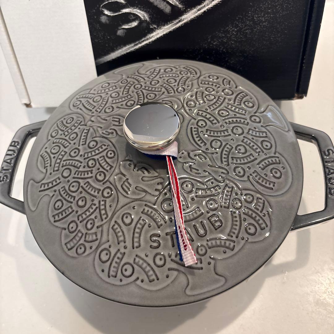 ストウブ　ミナペルホネン　フォレストココット　グレー　美品