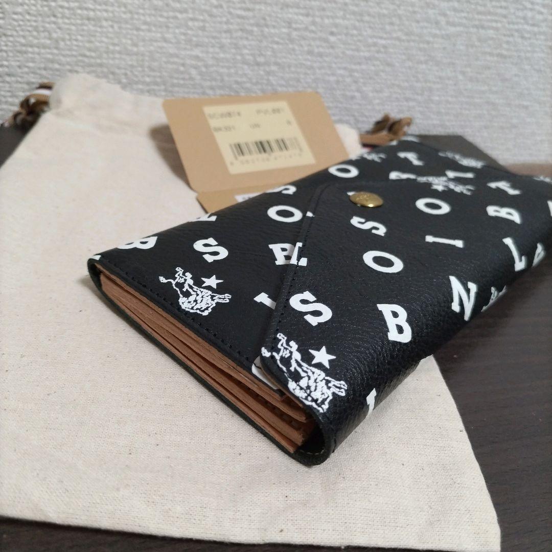 新品 イルビゾンテ 本革 レザー 財布 ウォレット 限定 ロゴ ブラック ヌメ