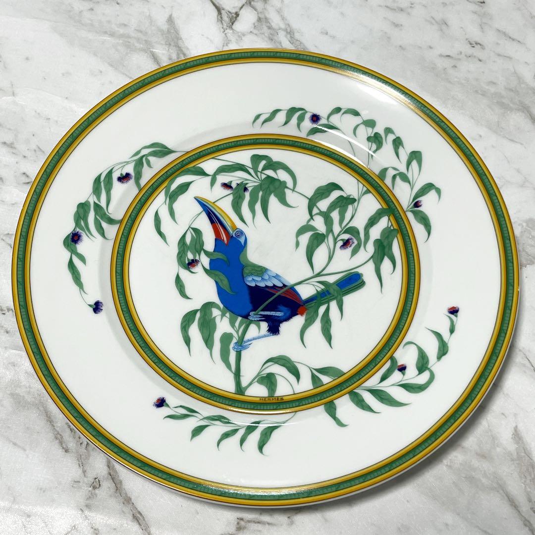 極美品　エルメス　トゥカン　オオハシコウ　ディナープレート　25.5cm