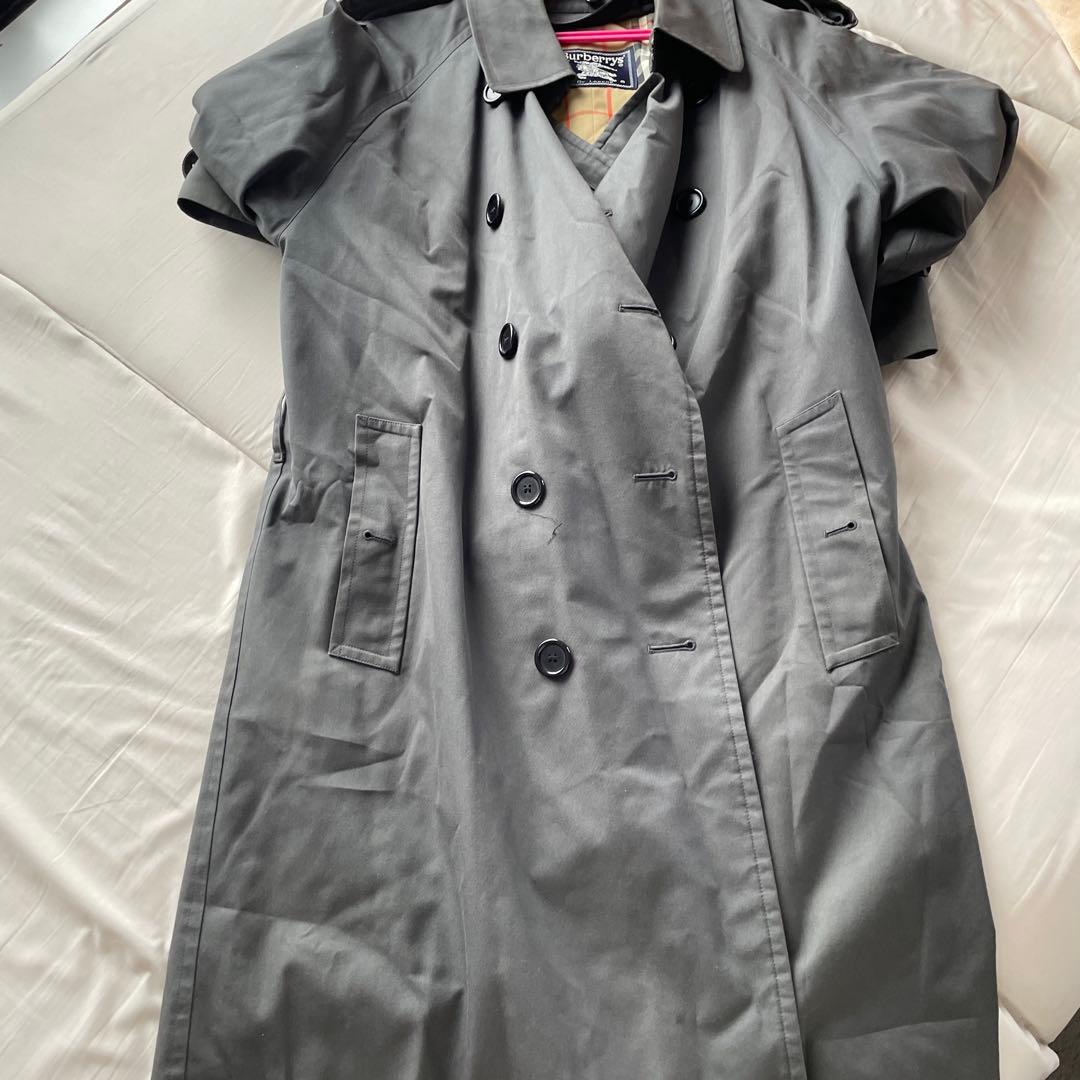 BURBERRY ナイロンコート　メンズ　グレー　ベルトなし