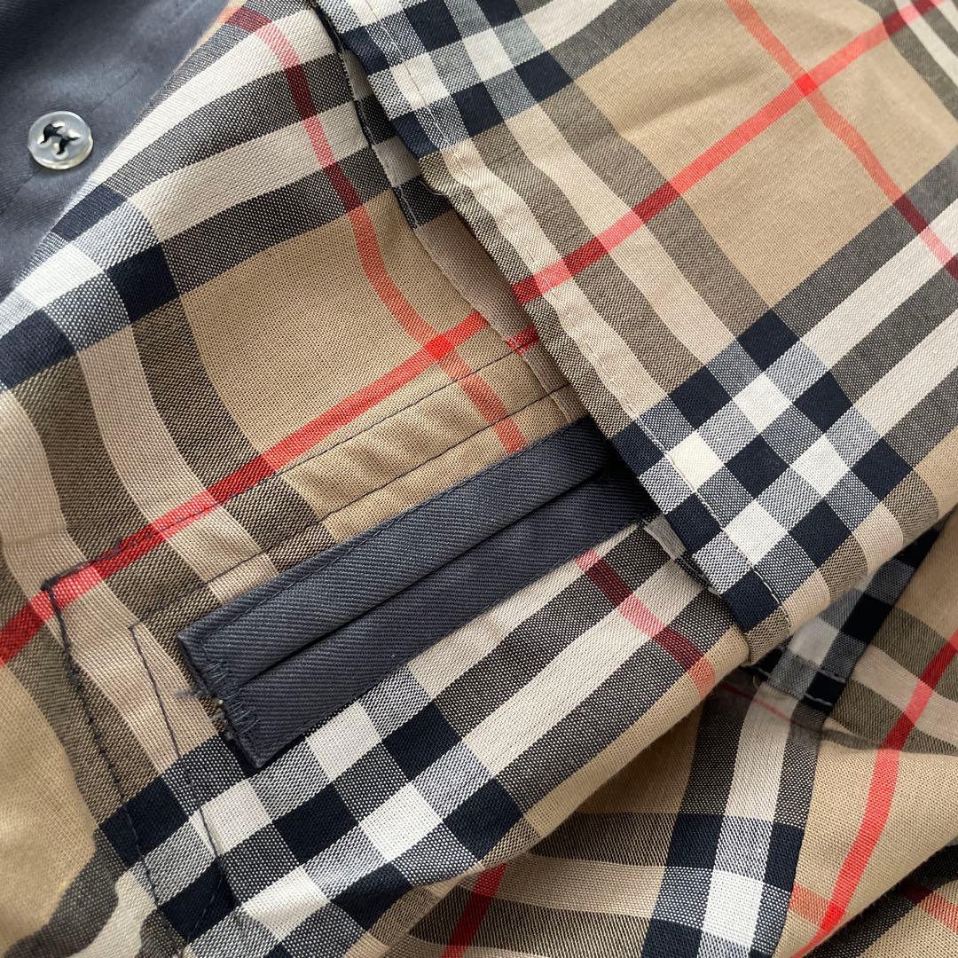 BURBERRY ナイロンコート　メンズ　グレー　ベルトなし