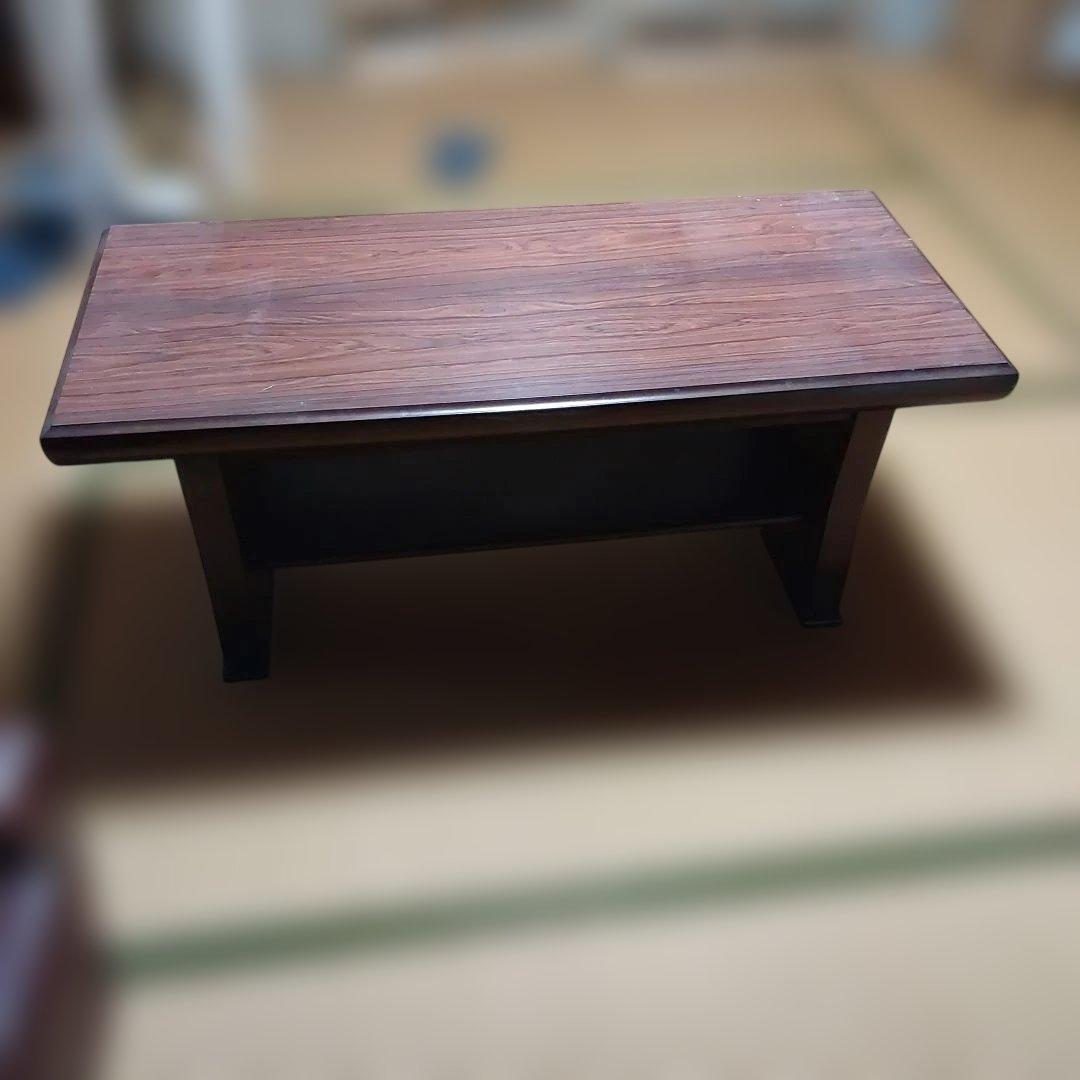 ダークブラウン 木製 センターテーブル アンティーク