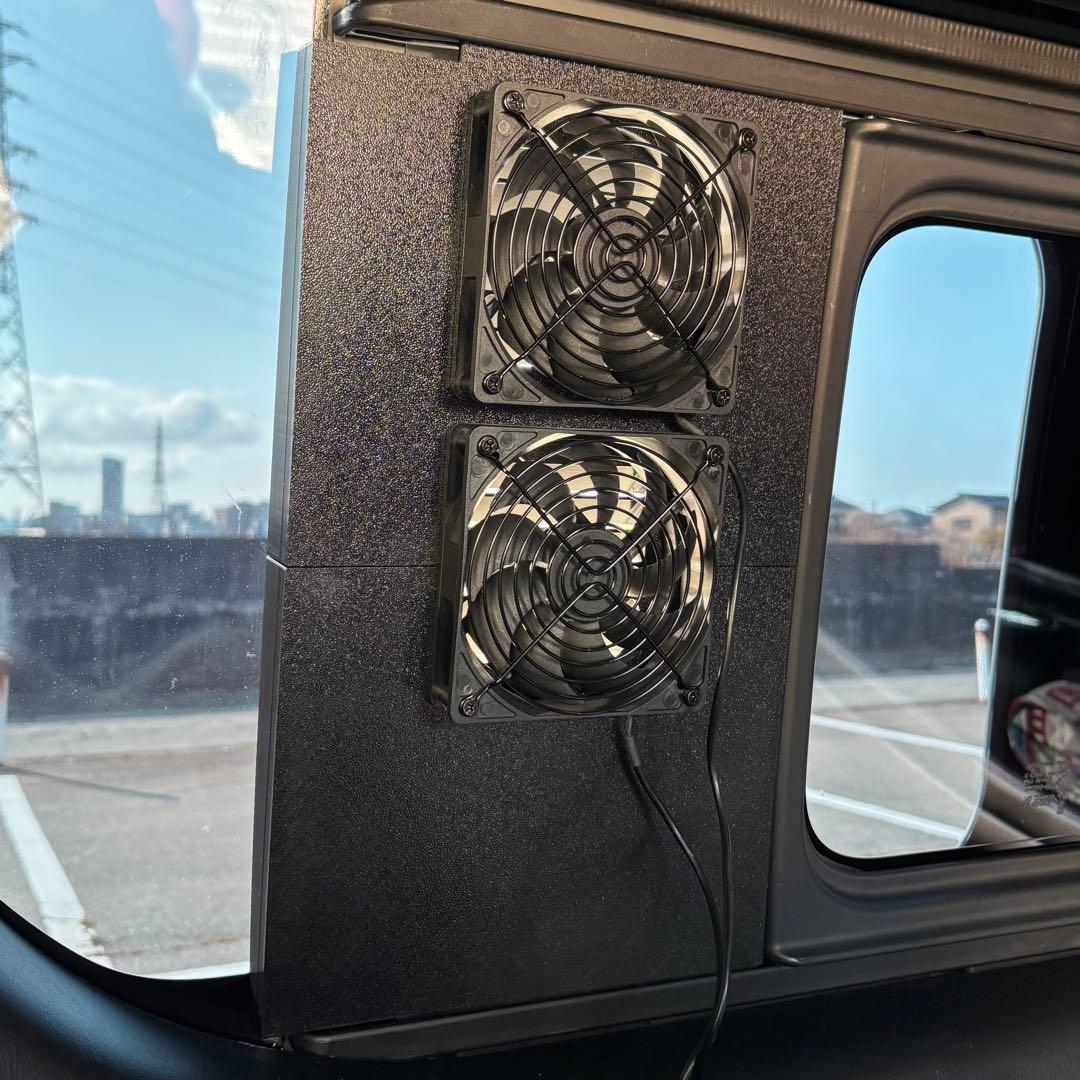 ハイエース 換気扇 2連 ４型 〜 USB ファン ABS製 運転席側