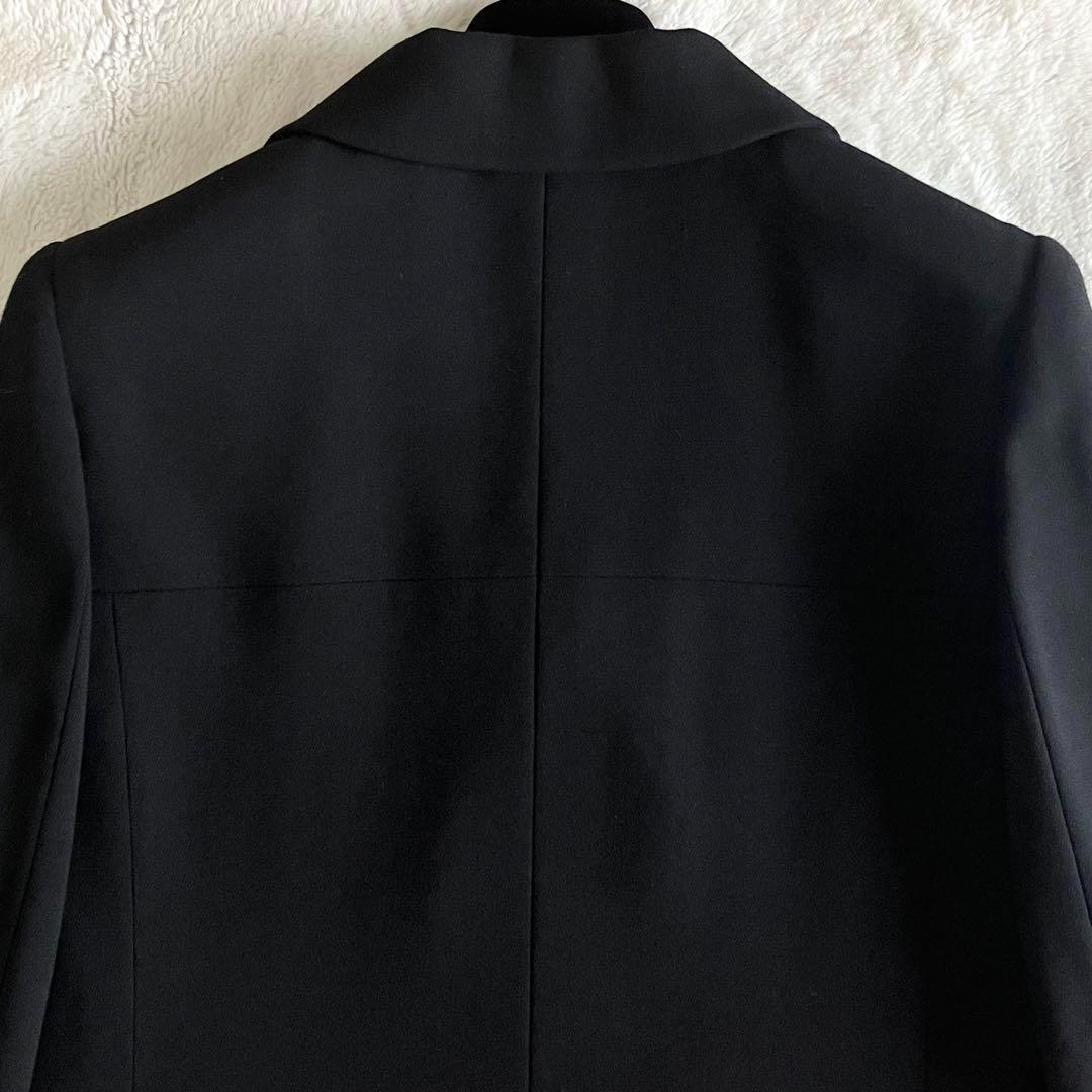 シャネル 03A ウール ココボタン ダブル チェスターコート 38 ブラック
