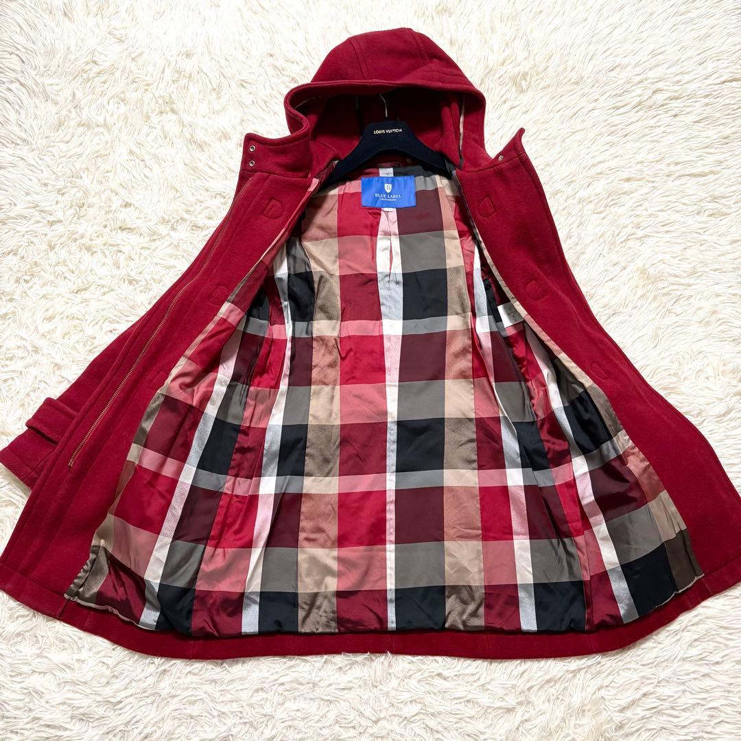 ブルーレーベルクレストブリッジ　大きいサイズ　ダッフルコート　黒トグル　40 赤