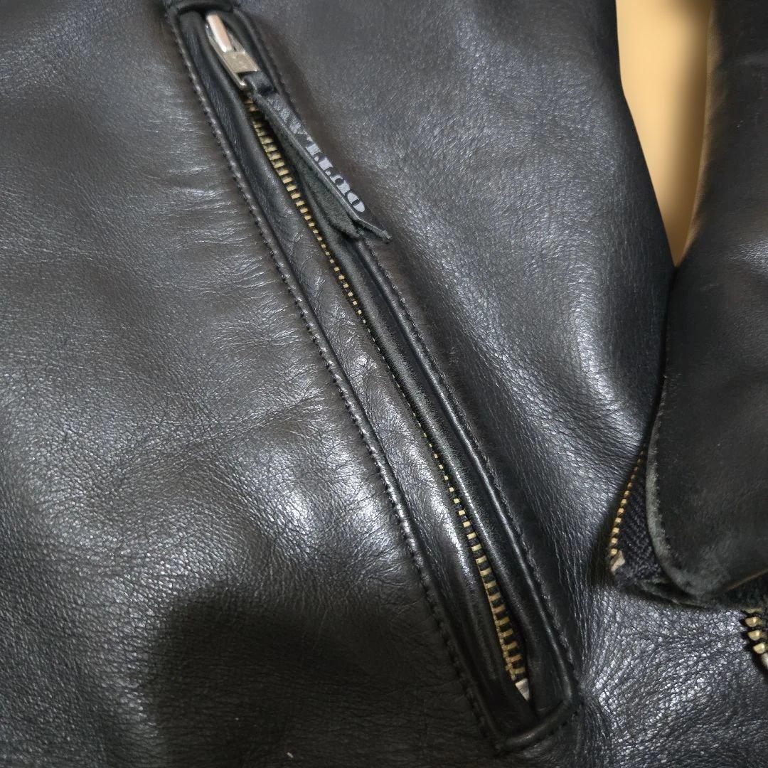 (最終値下げ）ブラック　レザー　シングル　ライダースジャケット　アウトロー　牛革