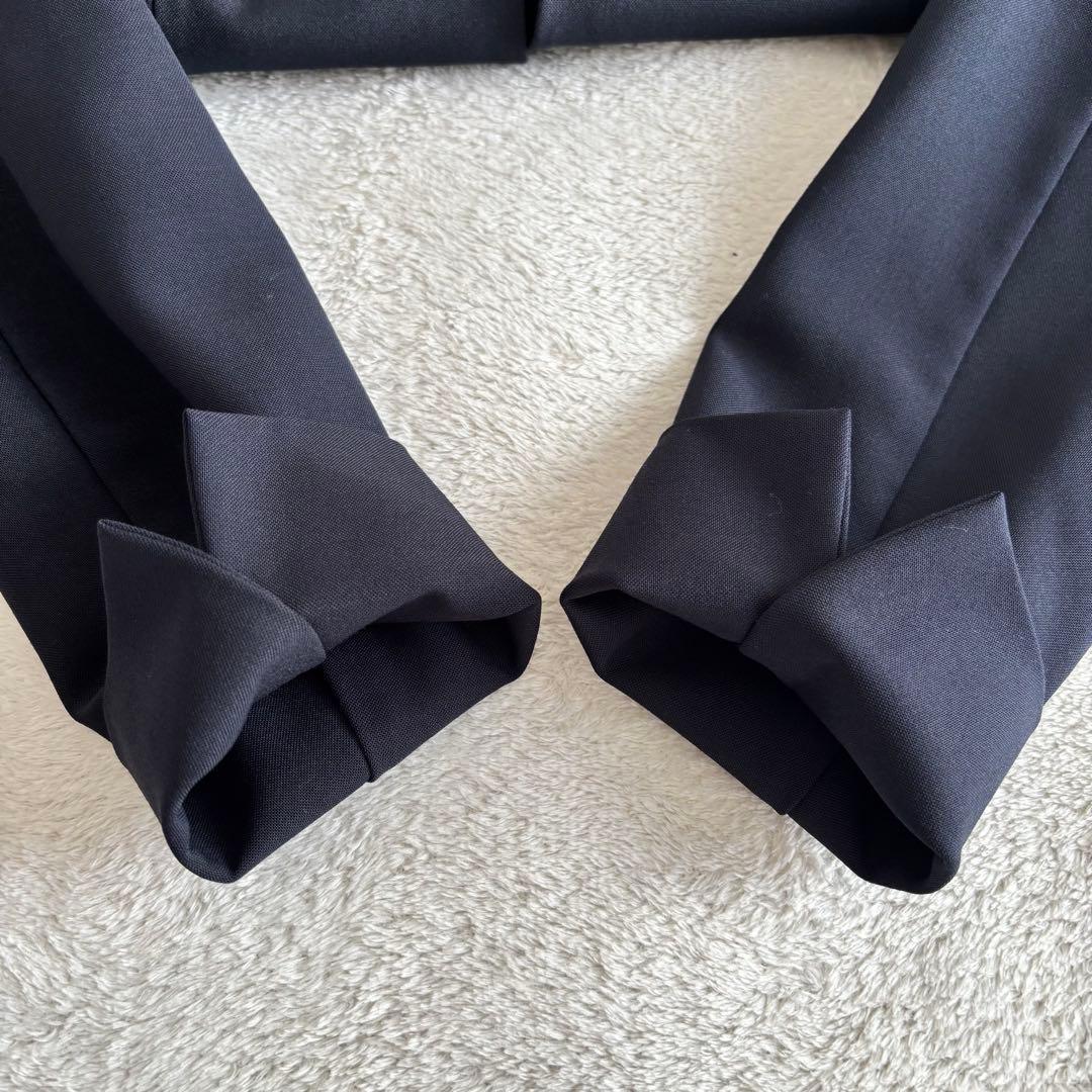 ✨️美品✨️ PLST プラステ ノーカラー パンツスーツ ネイビー Sサイズ