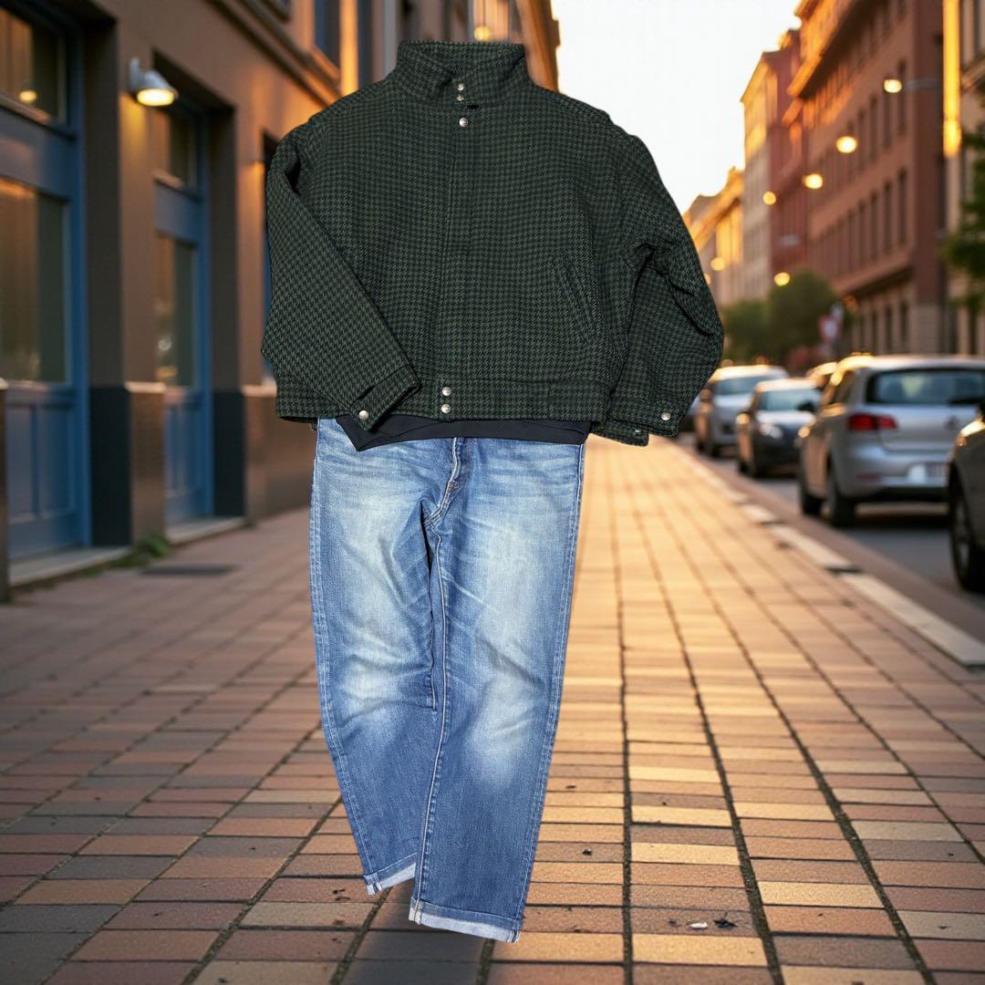 80’s Woolrich ウールハリントンジャケット USA製 短丈 裏ボア