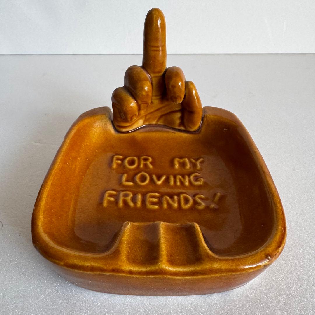 ファックユー ビンテージ 灰皿 日本製 Fuck 反戦 置物 ジョーク