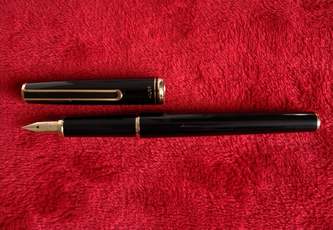 パイロット 万年筆 14K-585 刻印 14金 F H185 ブラックゴールド