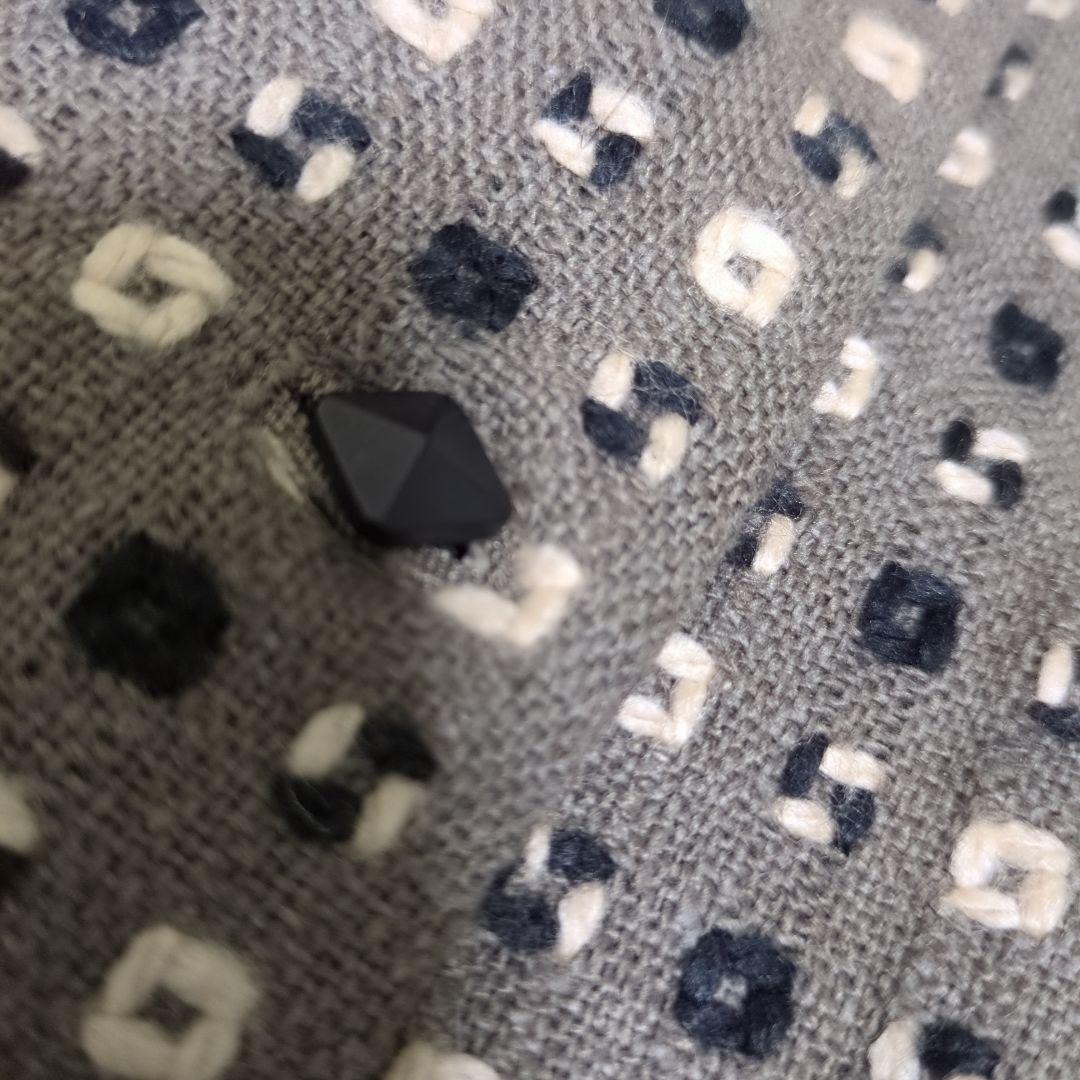 ホコモモラ/Jocomomola/ロングコート/刺繍/グレー/日本製/Ｌサイズ