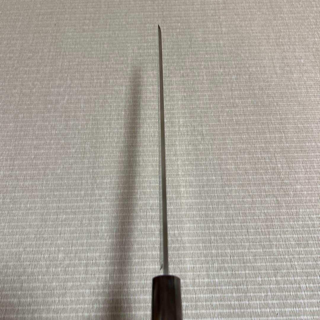 尺　柳刃包丁　和包丁　V金10号　本焼　マーブル水牛　黒檀八角柄