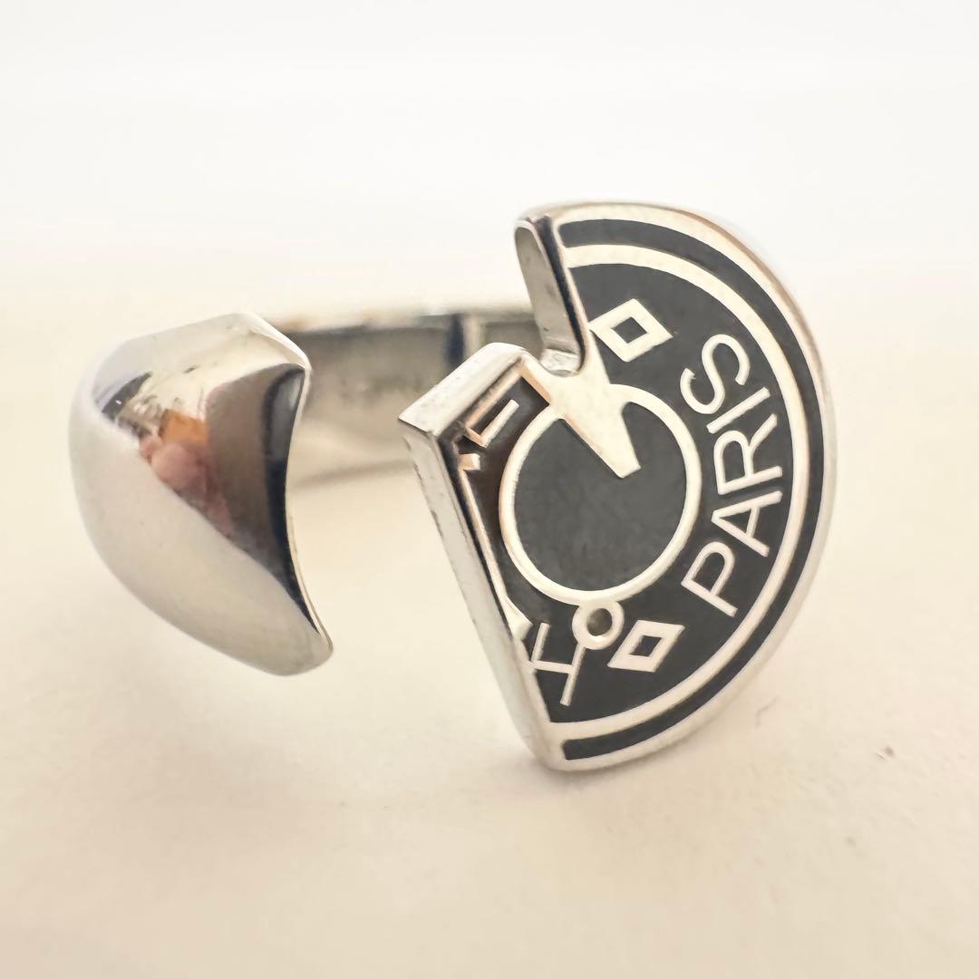 【美品】エルメス HERMES カルーゼル リング シルバー ブラック