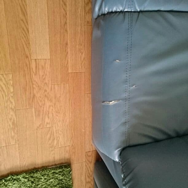 水色 ３人掛けソファー