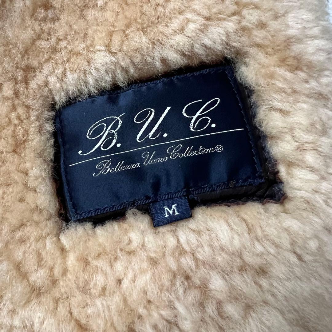 Bー3ラムレザー 本革フライトボアムートンジャケットブラウン90'00'