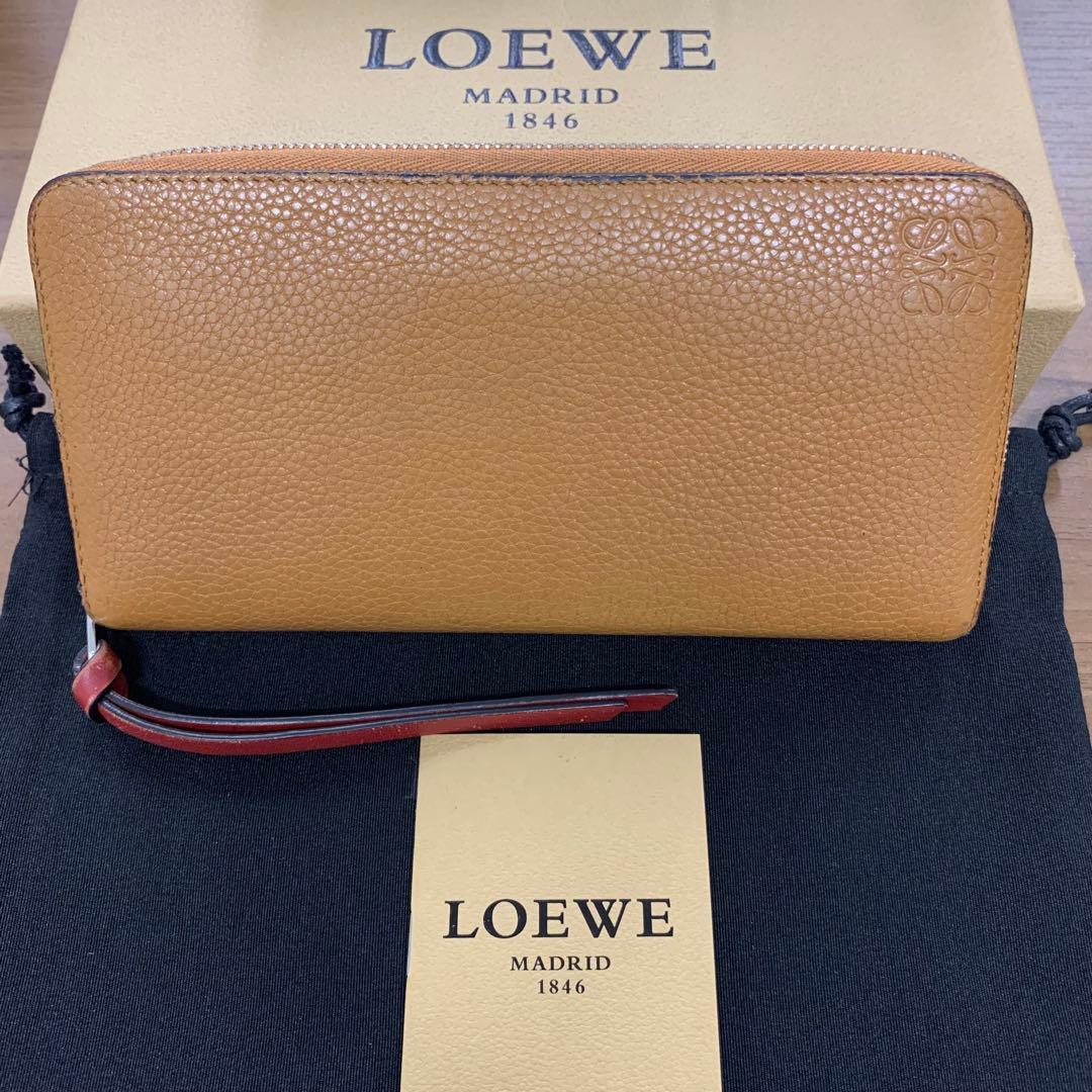 新品同様‼️ 現行　ロエベ　LOEWE 長財布　アナグラム　ラウンドファスナー
