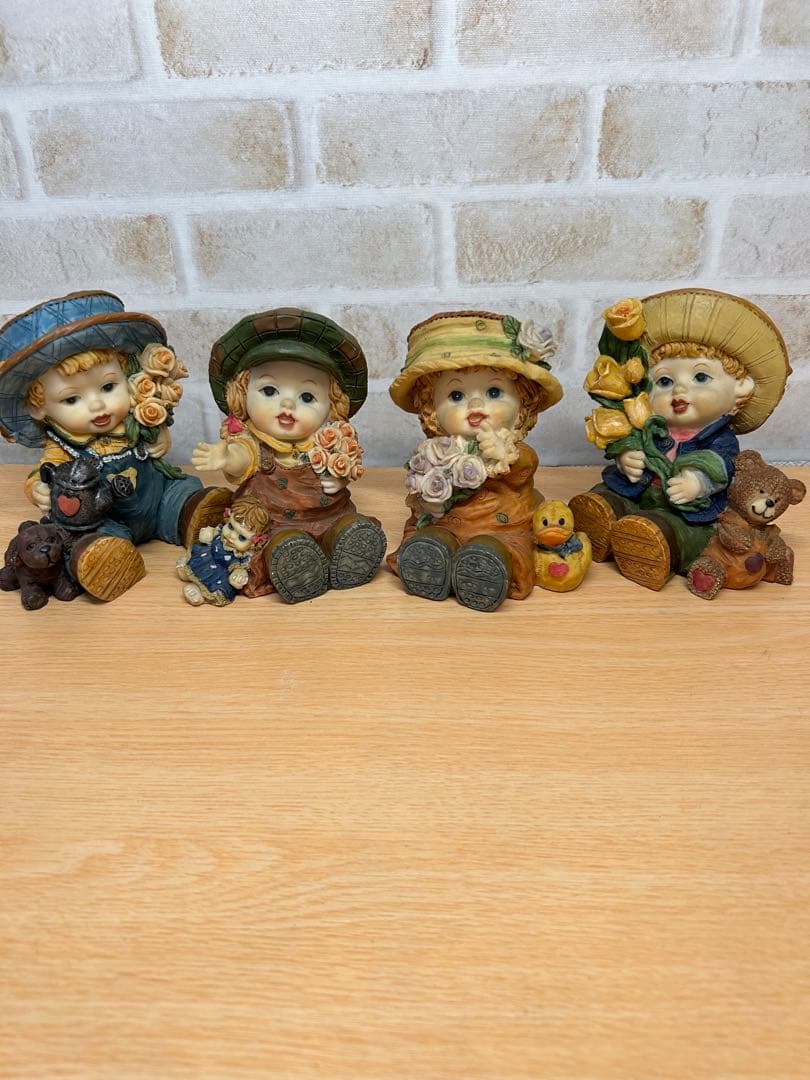 【癒し系】 ピエロ ベビードール ファーマーズ ファミリー 置物 16点