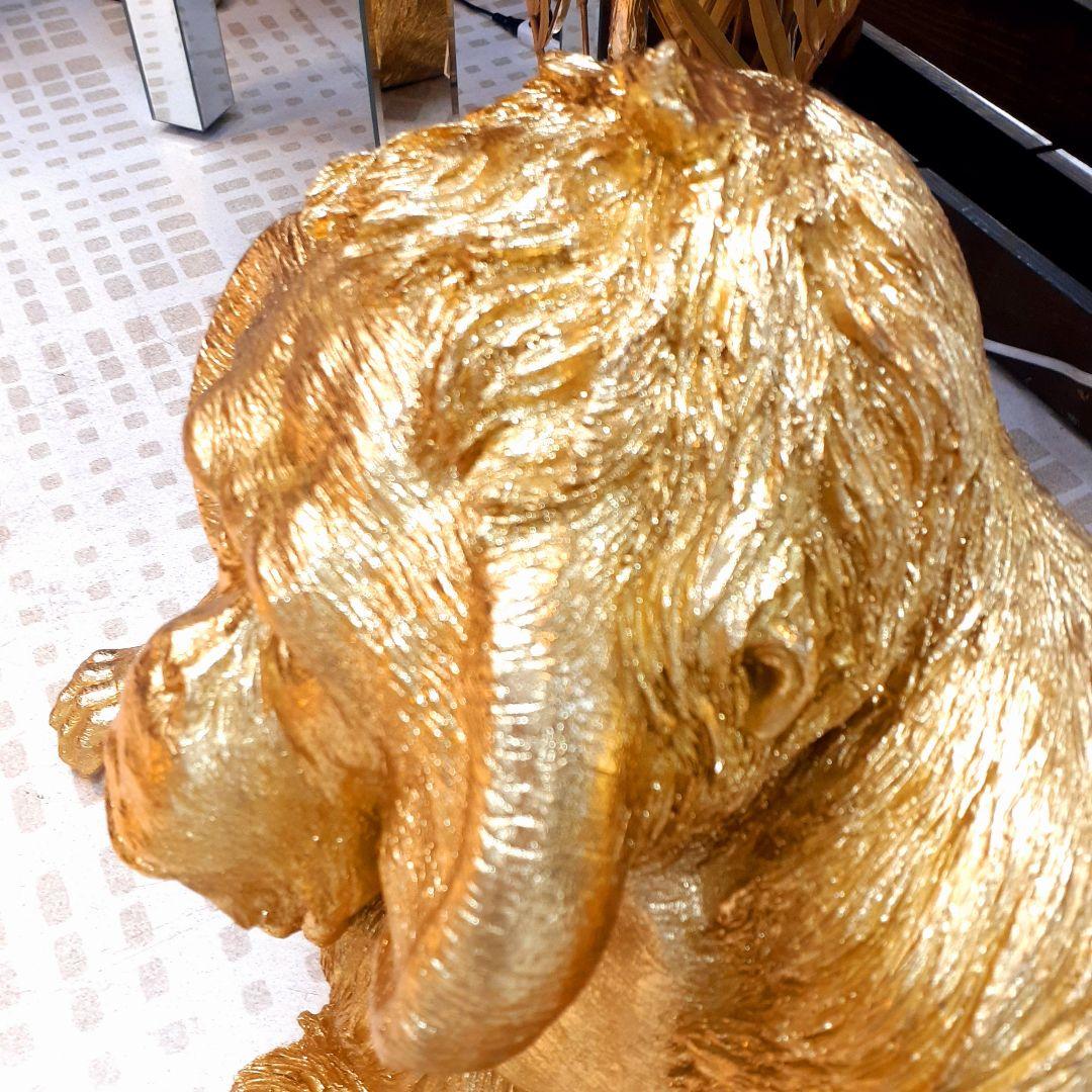 輸入雑貨　北欧　ゴールド　『オラウータンのオブジェ』　開運　縁起物　大きい