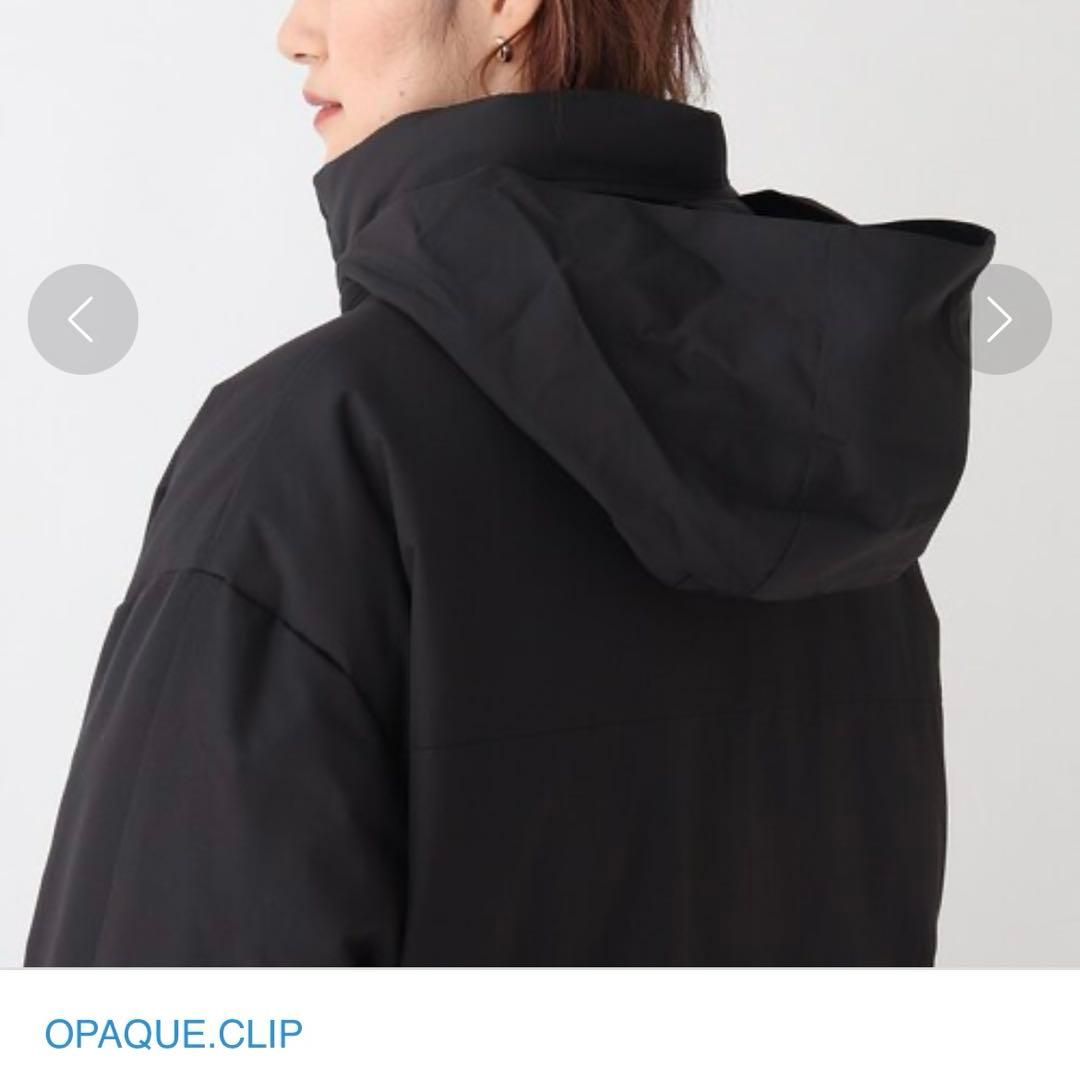 【美品】OPAQUE.CLIP　　ミュラーダウン モンスターコート　ブラック
