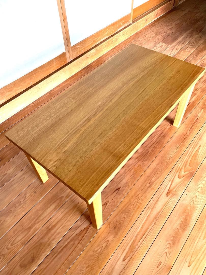 無印良品　木製　ローテーブル　廃盤 希少　タモ材