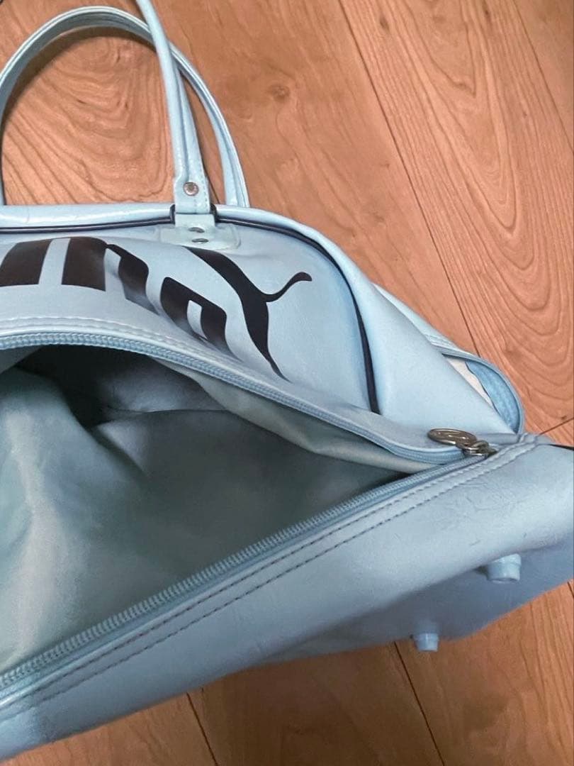 【レトロ】 PUMA 水色　ボストンバッグ