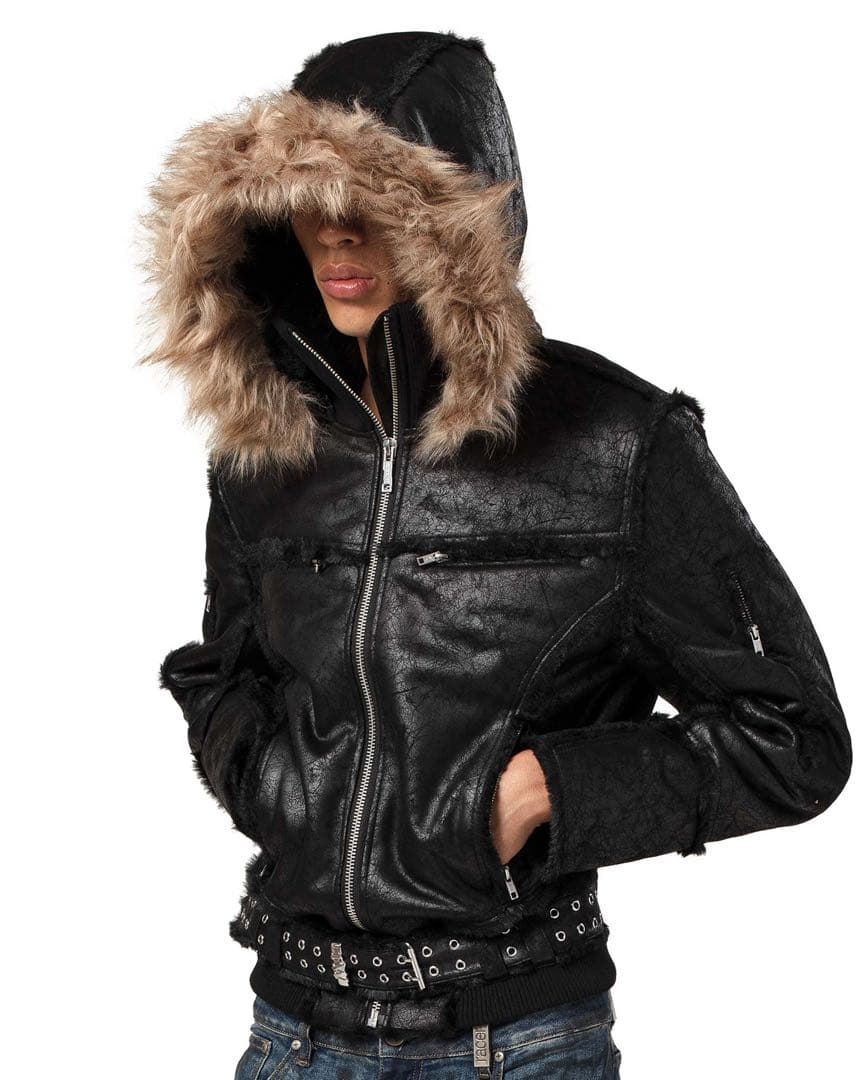 ジャケット・アウター RACERWORLDWIDE sheepskin jacket S black