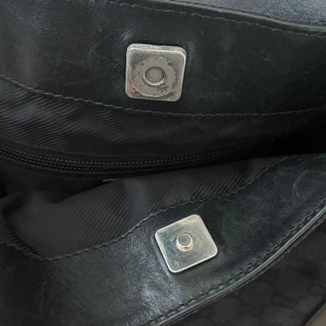 GUCCI GGキャンバス　トートバッグ　ブラック