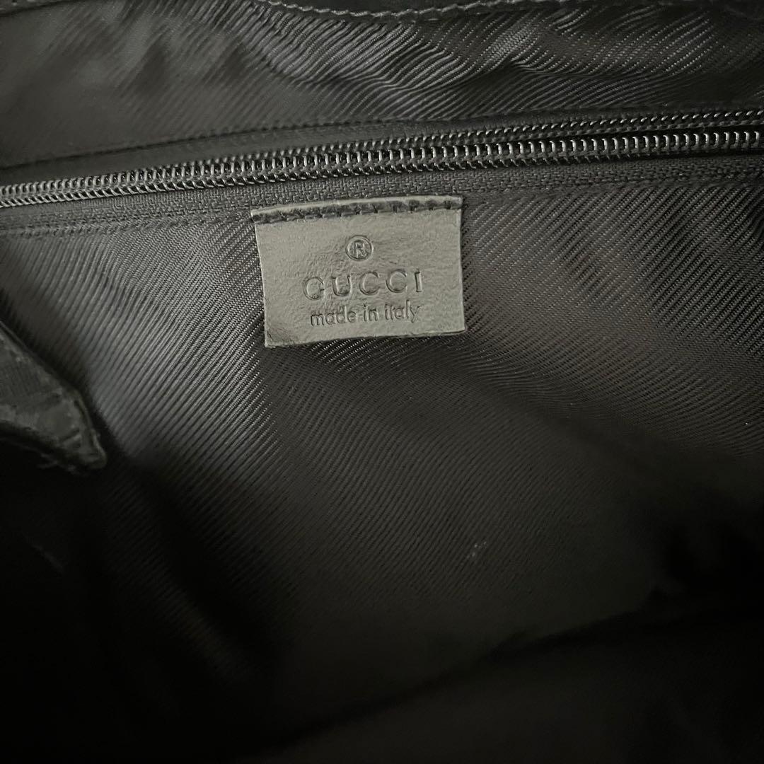 GUCCI GGキャンバス　トートバッグ　ブラック