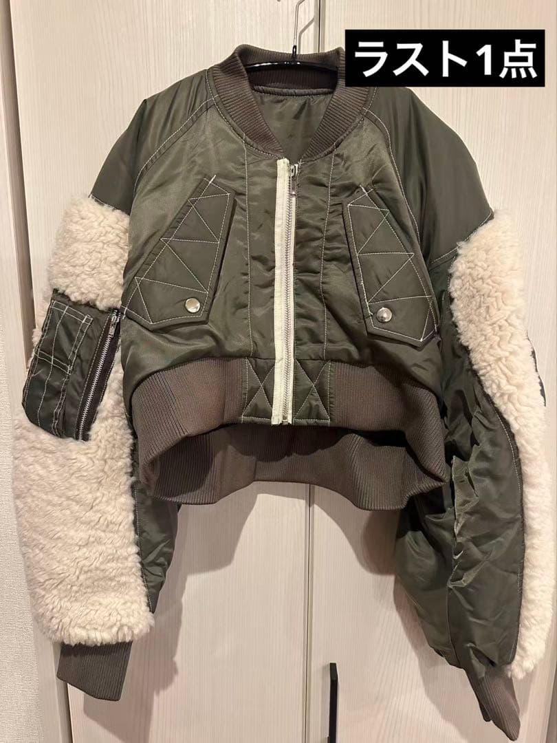 OMMO SLEEVE BOA SHORT MA-1 カーキ　新品未使用