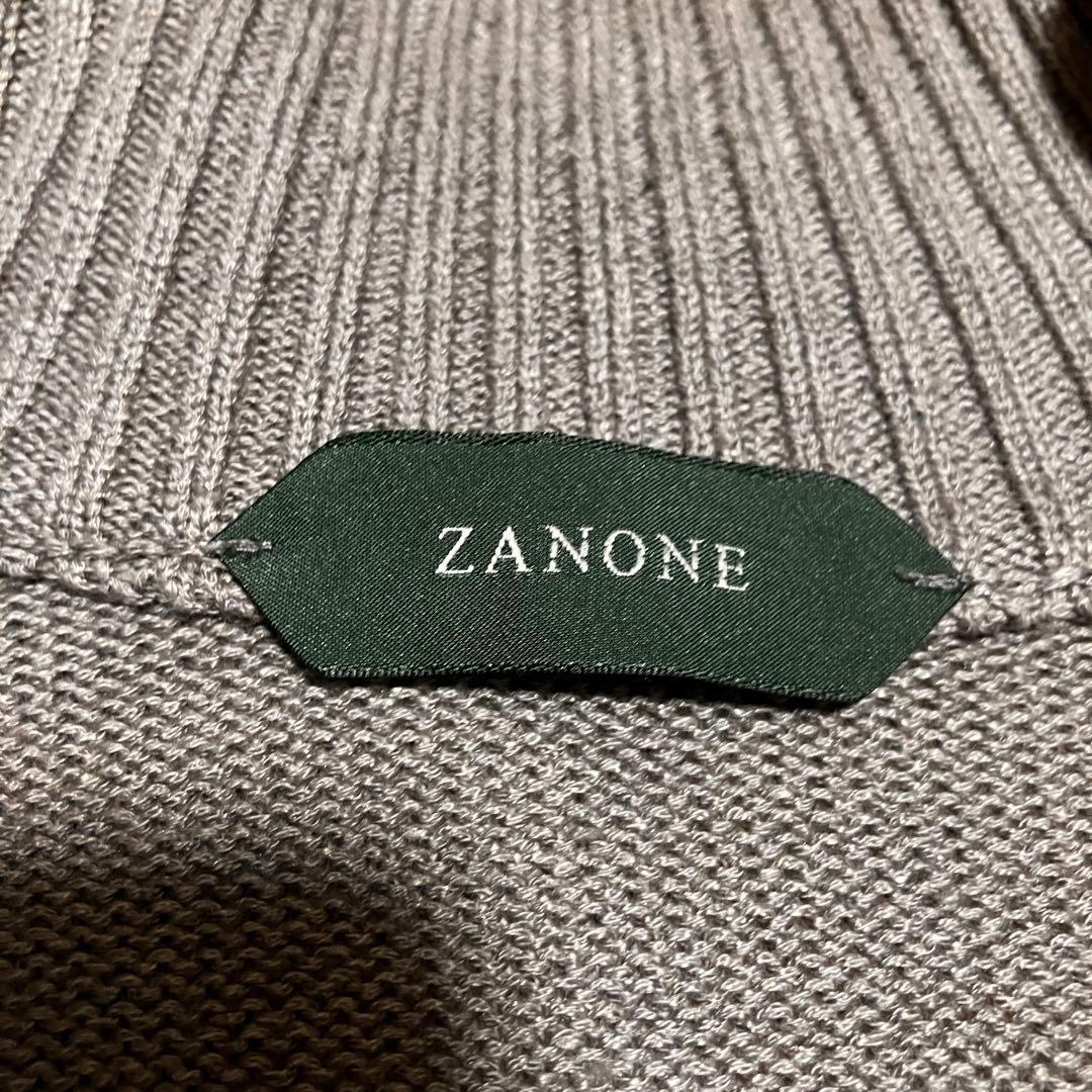 ZANONE CHIOTO リネンコットン　スタンドカラー　カーディガン　グレー