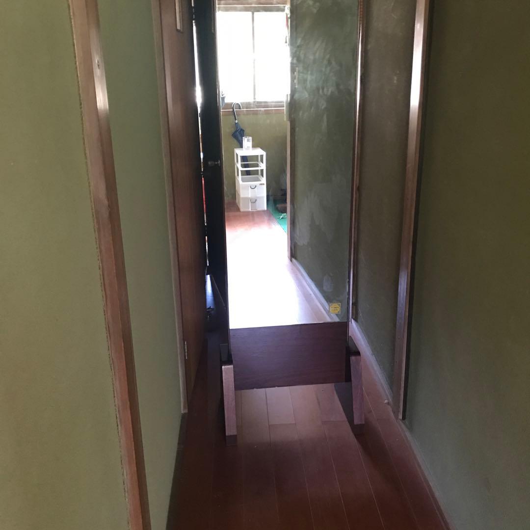 夏休みはじまり！日本硝子ハイミラー大型スタンドミラー高さ160㌢ダークブラウン